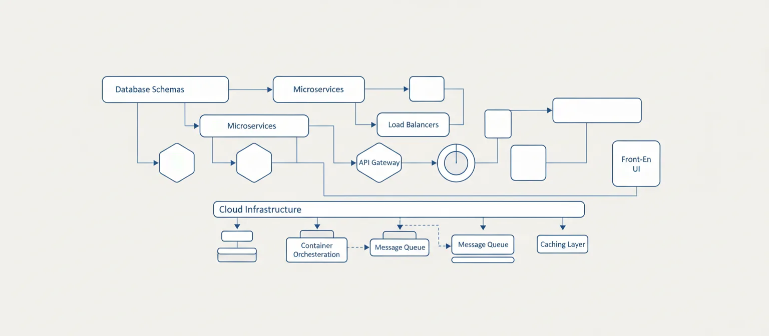 Technical architecture and core development diagram